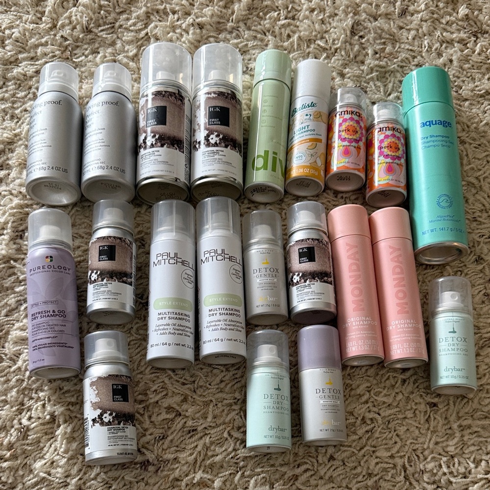 21 Piece Dry Shampoo Bundle Living Proof Dry Bar IGK Pureology Aquage Batiste Et